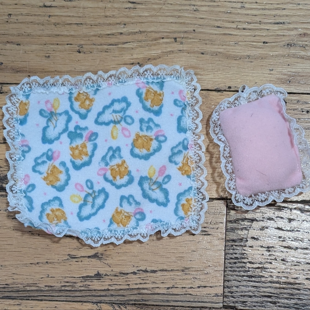 1973 Mattel Barbie Happy Family Baby Blanket Set Vintage *BINK